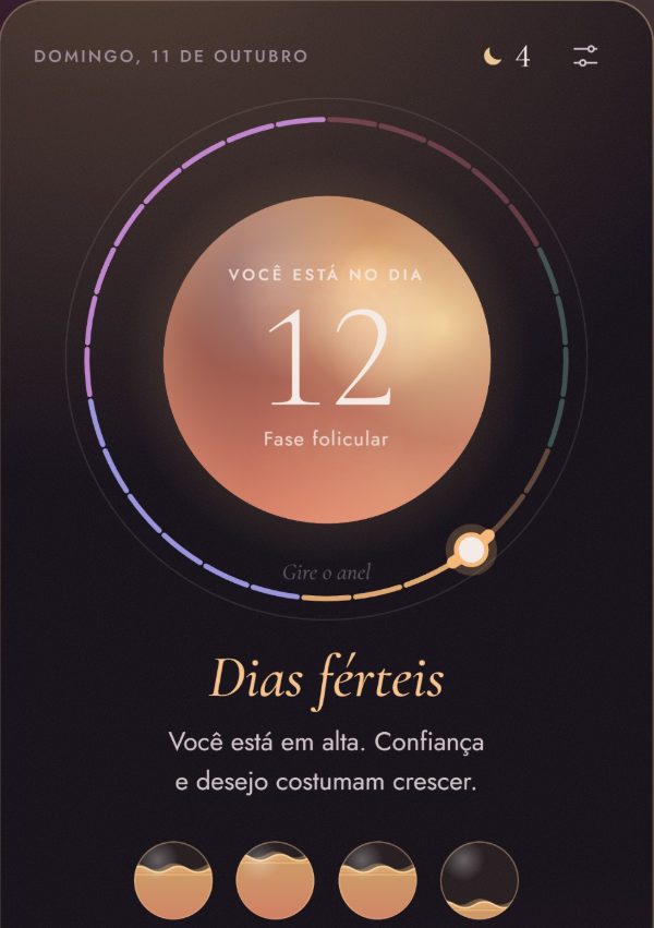 O app Lunatwin para ela